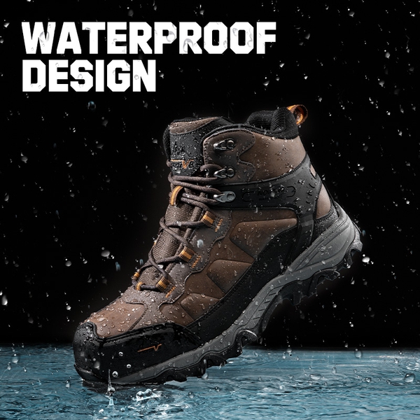 [Paladin-Steel] Men's Non-Slip Steel-Toe Work Boots - BROWN - 1